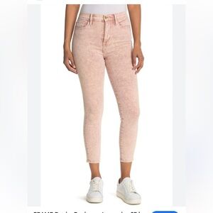 Frame “Ali High Rise Cigarette” Pink Wash Jeans